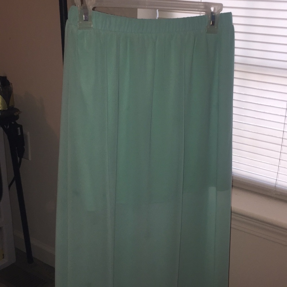 Forever 21 Mint Sheer Skirt
